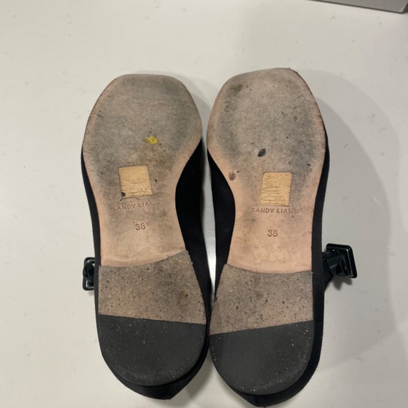 Sandy liang mary jane pointe shoe in black satin - Picture 3 of 3